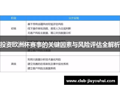 投资欧洲杯赛事的关键因素与风险评估全解析