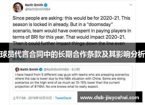 球员代言合同中的长期合作条款及其影响分析